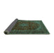 Sideview of Persian Turquoise Traditional Rug, tr2405turq