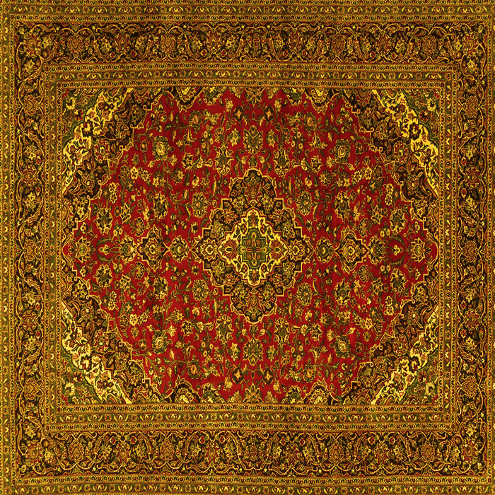 Square Persian Yellow Traditional Rug, tr2405yw