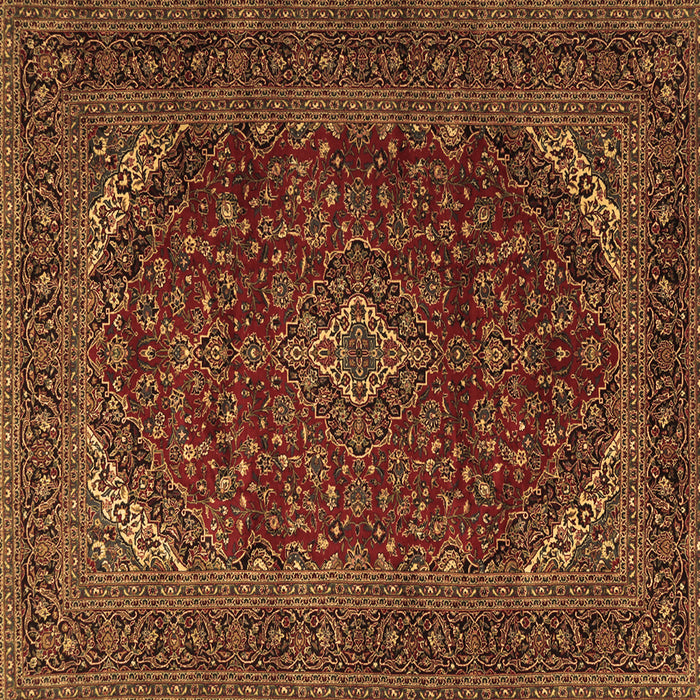 Square Machine Washable Persian Brown Traditional Rug, wshtr2405brn
