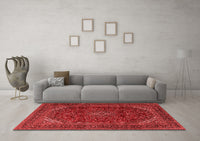 Machine Washable Persian Red Traditional Rug, wshtr2405red