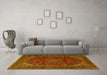 Machine Washable Persian Yellow Traditional Rug in a Living Room, wshtr2405yw