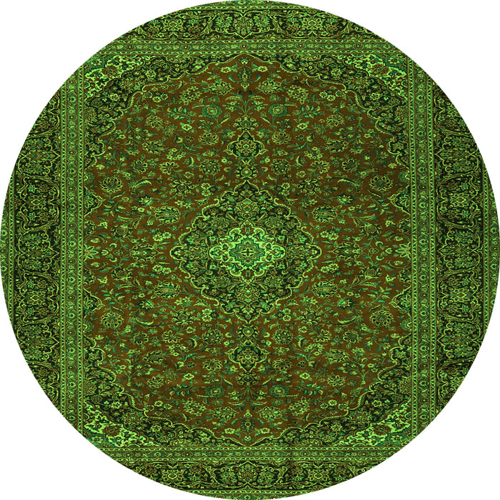 Square Persian Green Traditional Rug, tr2406grn
