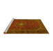 Sideview of Machine Washable Persian Yellow Traditional Rug, wshtr2406yw