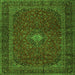 Serging Thickness of Persian Green Traditional Rug, tr2406grn
