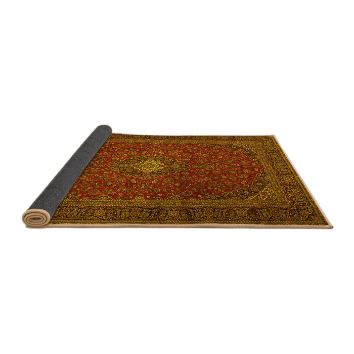 Sideview of Persian Yellow Traditional Rug, tr2406yw
