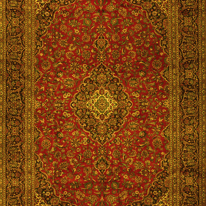Machine Washable Persian Yellow Traditional Rug, wshtr2406yw