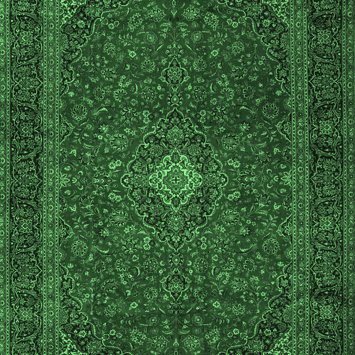 Machine Washable Persian Emerald Green Traditional Area Rugs, wshtr2406emgrn