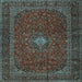 Square Persian Light Blue Traditional Rug, tr2406lblu