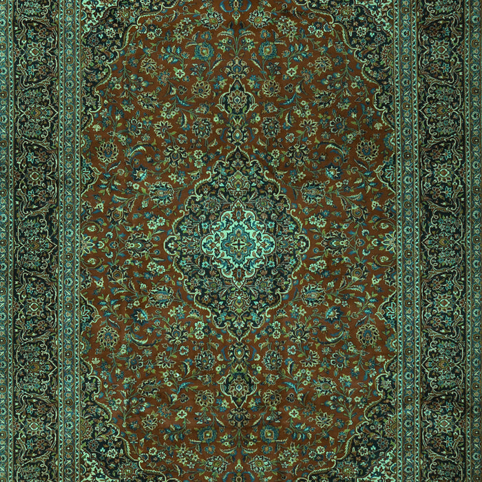 Machine Washable Persian Turquoise Traditional Area Rugs, wshtr2406turq