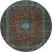 Round Persian Light Blue Traditional Rug, tr2406lblu