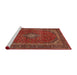 Sideview of Machine Washable Traditional Rust Pink Rug, wshtr2407