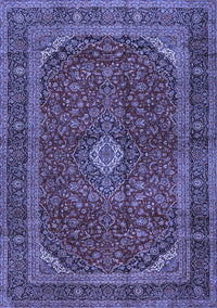 Medallion Blue Traditional Rug, tr2407blu