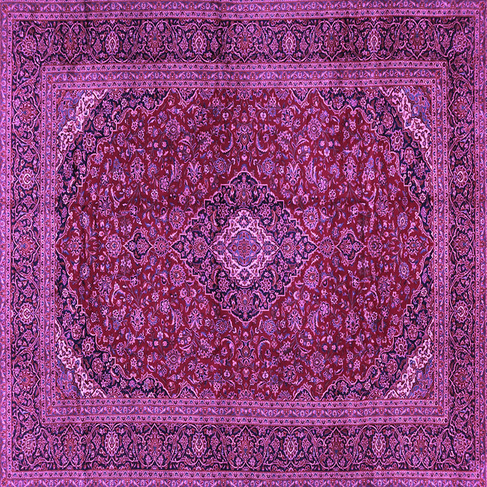 Square Medallion Purple Traditional Rug, tr2407pur