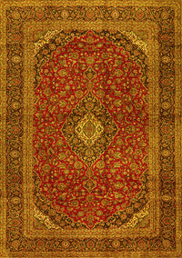 Medallion Yellow Traditional Rug, tr2407yw