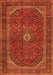 Serging Thickness of Machine Washable Medallion Orange Traditional Area Rugs, wshtr2407org