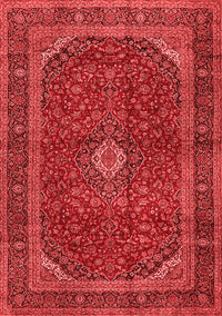 Medallion Red Traditional Rug, tr2407red