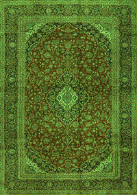 Medallion Green Traditional Rug, tr2407grn