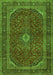 Medallion Green Traditional Rug, tr2407grn