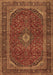 Medallion Brown Traditional Rug, tr2407brn