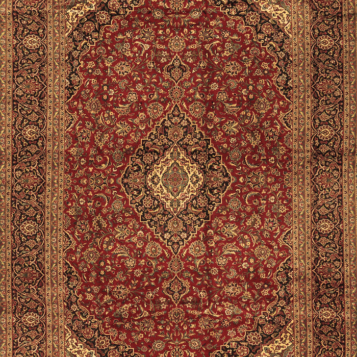 Medallion Brown Traditional Rug, tr2407brn