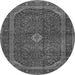 Square Medallion Gray Traditional Rug, tr2407gry