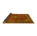 Sideview of Medallion Yellow Traditional Rug, tr2407yw