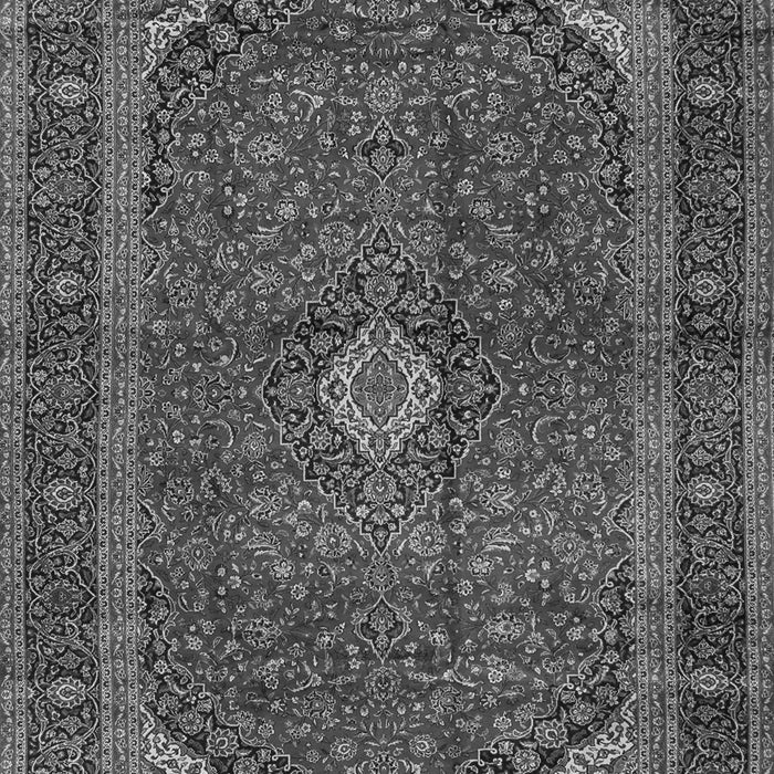 Serging Thickness of Machine Washable Medallion Gray Traditional Rug, wshtr2407gry