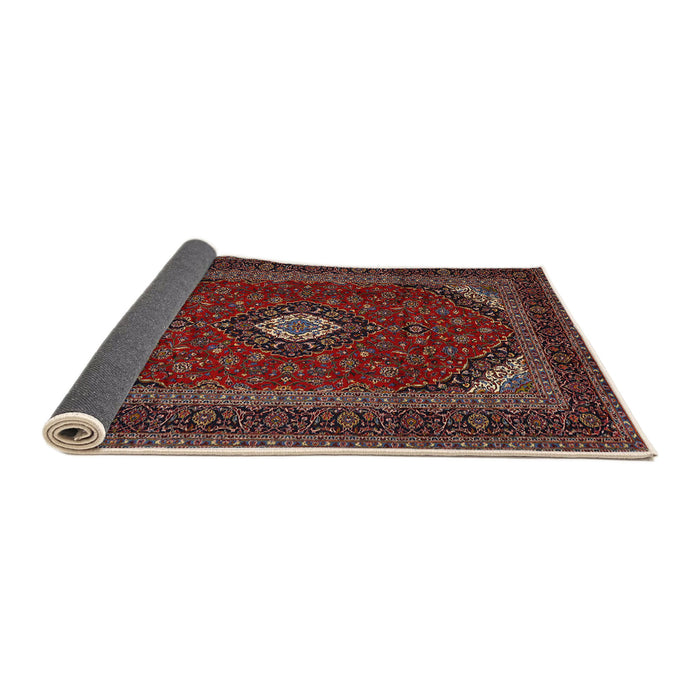 Sideview of Traditional Dark Almond Brown Medallion Rug, tr2408