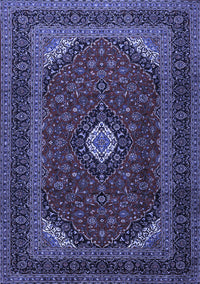 Medallion Blue Traditional Rug, tr2408blu