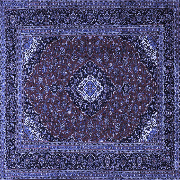 Square Medallion Blue Traditional Rug, tr2408blu