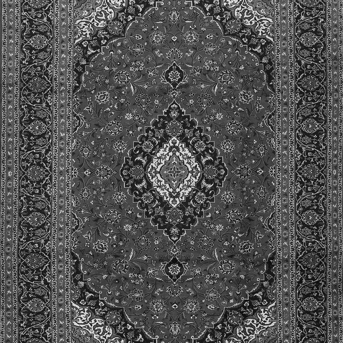 Serging Thickness of Machine Washable Medallion Gray Traditional Rug, wshtr2408gry