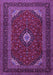 Machine Washable Medallion Purple Traditional Area Rugs, wshtr2408pur