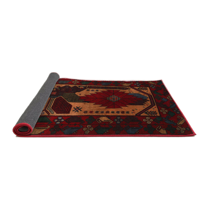 Sideview of Traditional Red Brown Persian Rug, tr2409