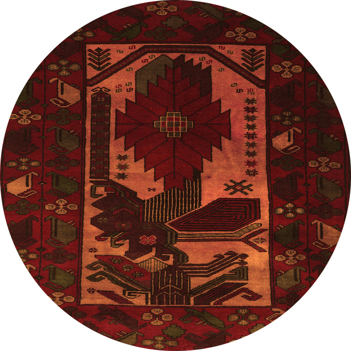 Square Persian Orange Traditional Rug, tr2409org