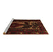 Sideview of Machine Washable Persian Brown Traditional Rug, wshtr2409brn