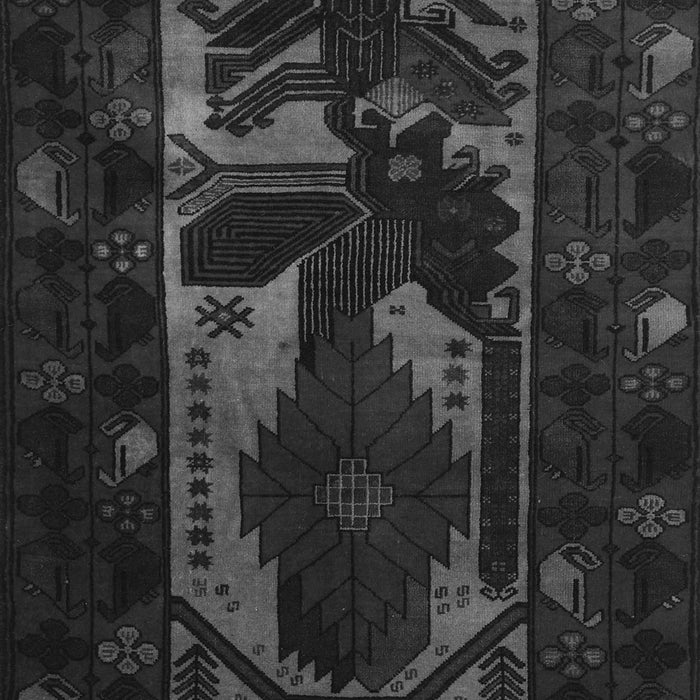 Serging Thickness of Machine Washable Persian Gray Traditional Rug, wshtr2409gry