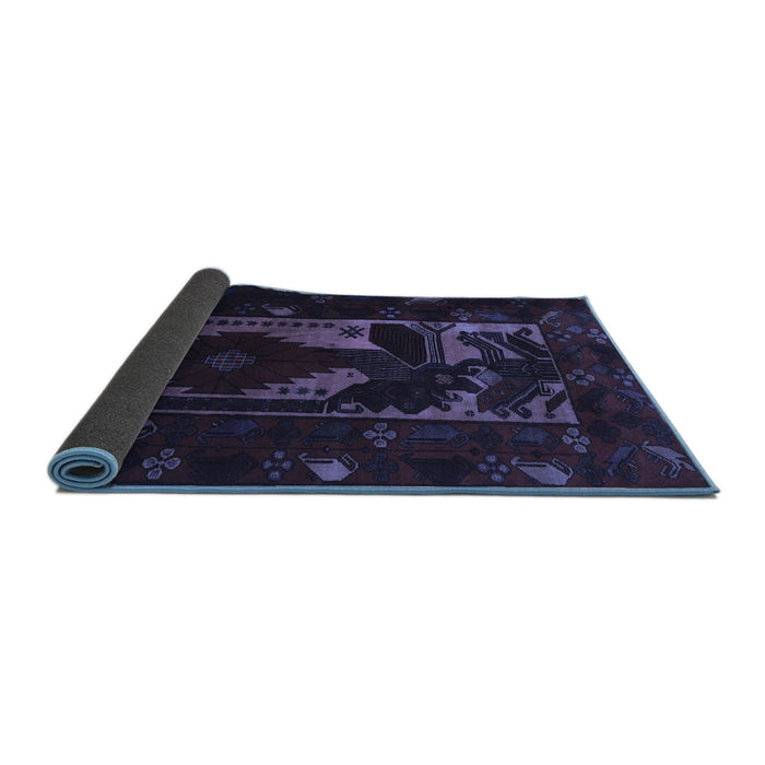 Sideview of Persian Blue Traditional Rug, tr2409blu
