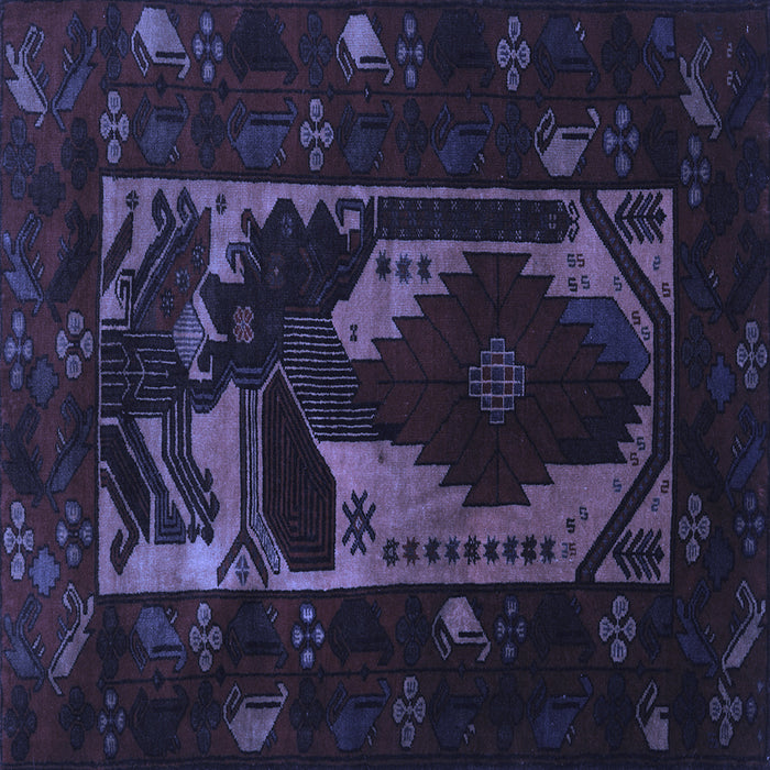 Square Persian Blue Traditional Rug, tr2409blu