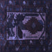 Square Persian Blue Traditional Rug, tr2409blu