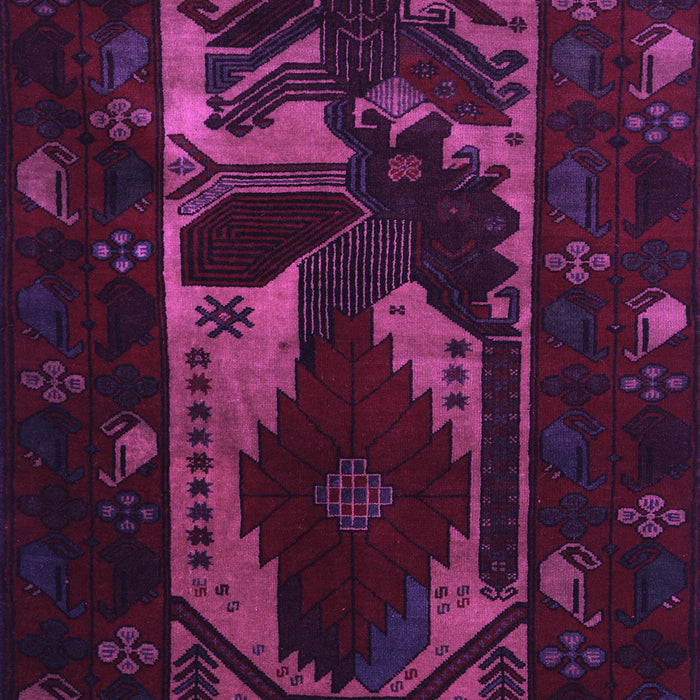 Machine Washable Persian Purple Traditional Area Rugs, wshtr2409pur