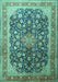 Medallion Turquoise Traditional Rug, tr240turq