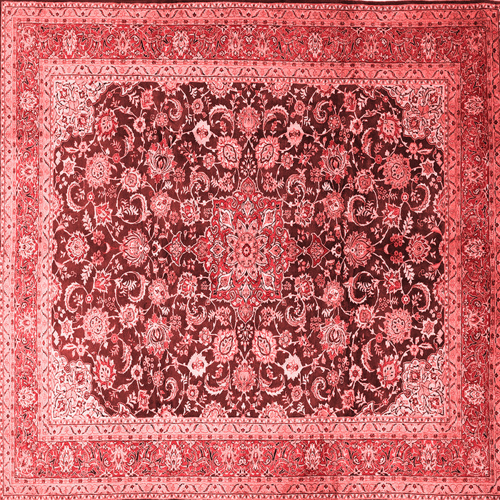 Machine Washable Medallion Red Traditional Rug, wshtr240red