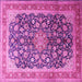 Square Medallion Pink Traditional Rug, tr240pnk