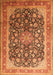 Medallion Orange Traditional Rug, tr240org