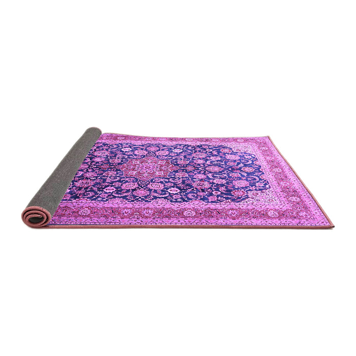 Sideview of Medallion Purple Traditional Rug, tr240pur