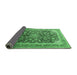 Sideview of Medallion Emerald Green Traditional Rug, tr240emgrn