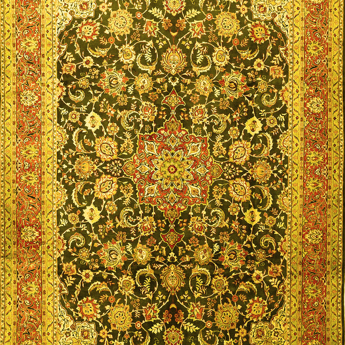Medallion Yellow Traditional Rug, tr240yw