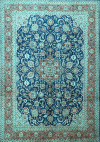 Medallion Light Blue Traditional Rug, tr240lblu