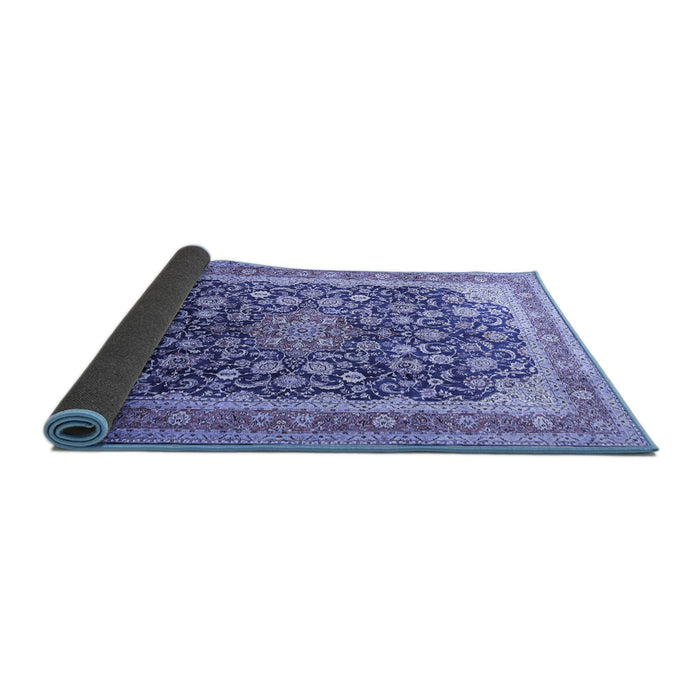 Sideview of Medallion Blue Traditional Rug, tr240blu