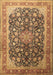 Medallion Brown Traditional Rug, tr240brn